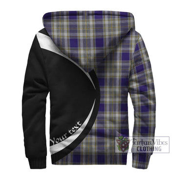 Livingstone Dress Tartan Sherpa Hoodie with Family Crest Circle Style