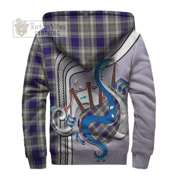 Livingstone Dress Tartan Sherpa Hoodie with Epic Bagpipe Style