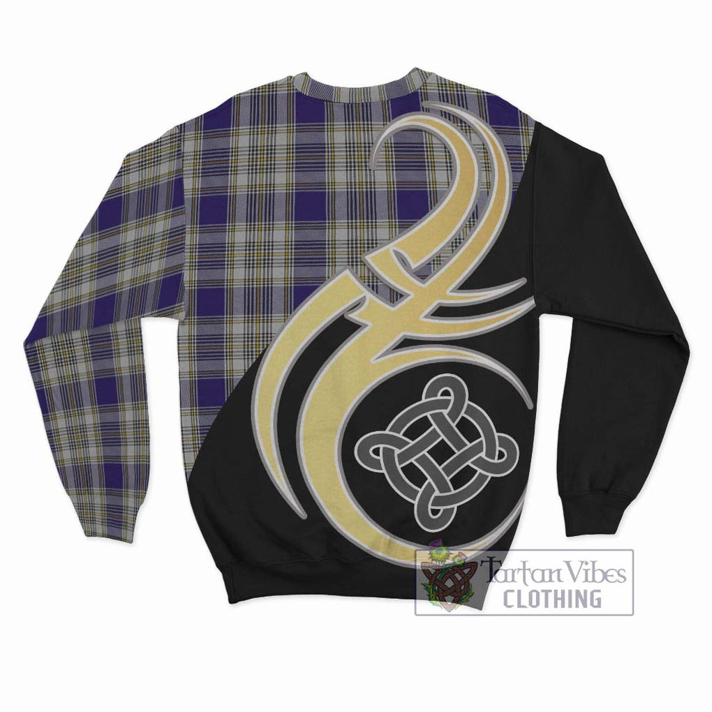 Livingstone Dress Tartan Sweatshirt with Family Crest and Celtic Symbol Style - Tartan Vibes Clothing