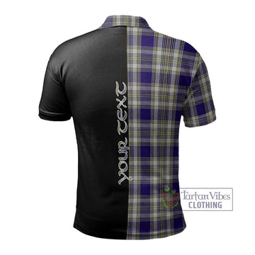 Livingstone Dress Tartan Polo Shirt with Family Crest and Half Of Me Style