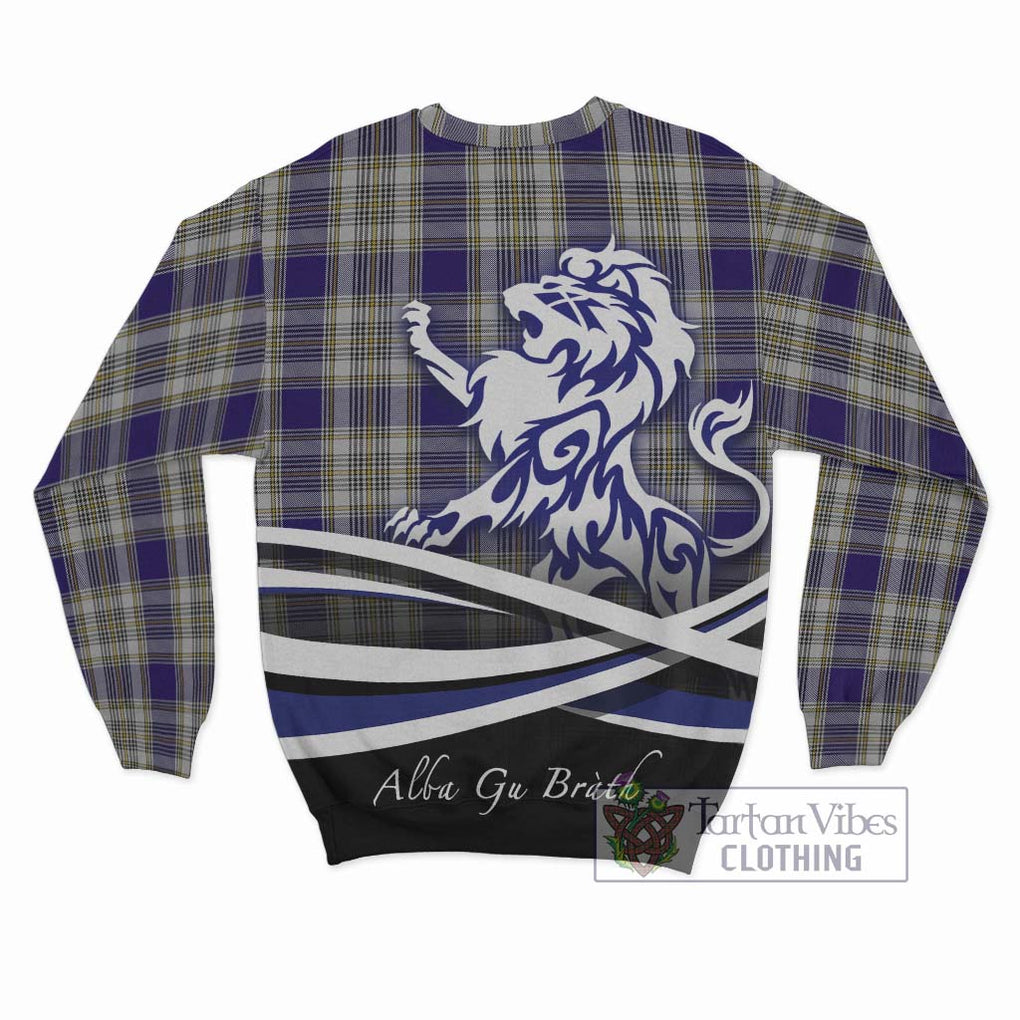 Livingstone Dress Tartan Sweatshirt with Alba Gu Brath Regal Lion Emblem - Tartanvibesclothing Shop