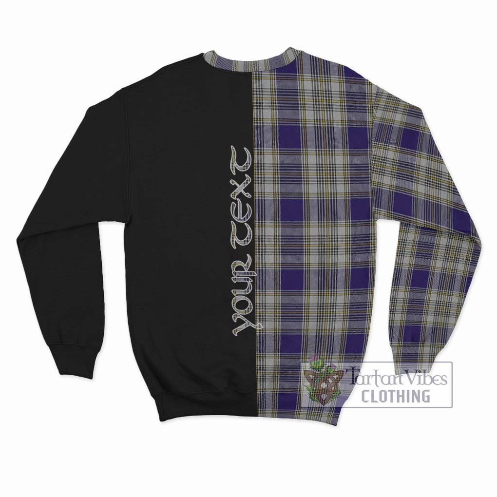 Livingstone Dress Tartan Sweatshirt with Family Crest and Half Of Me Style - Tartanvibesclothing Shop