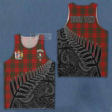 Livingstone (Livingston) Crest Tartan Men's Tank Top with New Zealand Silver Fern Half Style