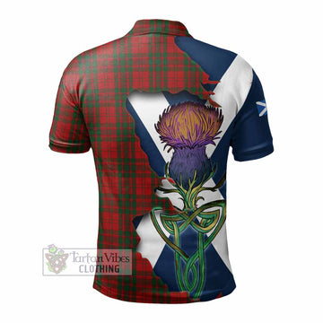 Livingstone (Livingston) Tartan Family Crest Polo Shirt Scottish Thistle Celtic Inspired