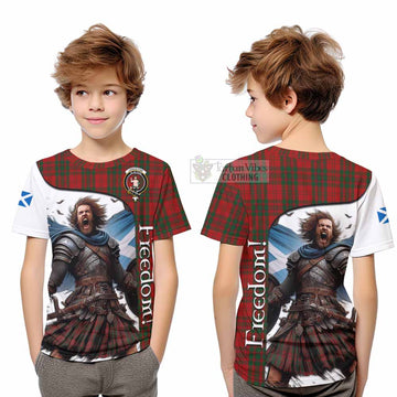 Livingstone (Livingston) Crest Tartan Kid T-Shirt Inspired by the Freedom of Scottish Warrior