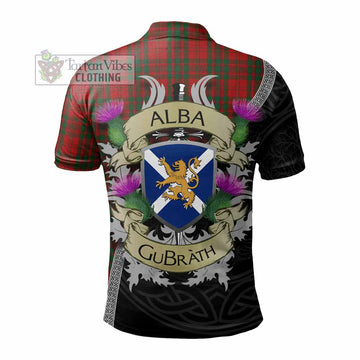 Livingstone (Livingston) Tartan Family Crest Polo Shirt Lion Rampant Royal Thistle Shield Celtic Inspired