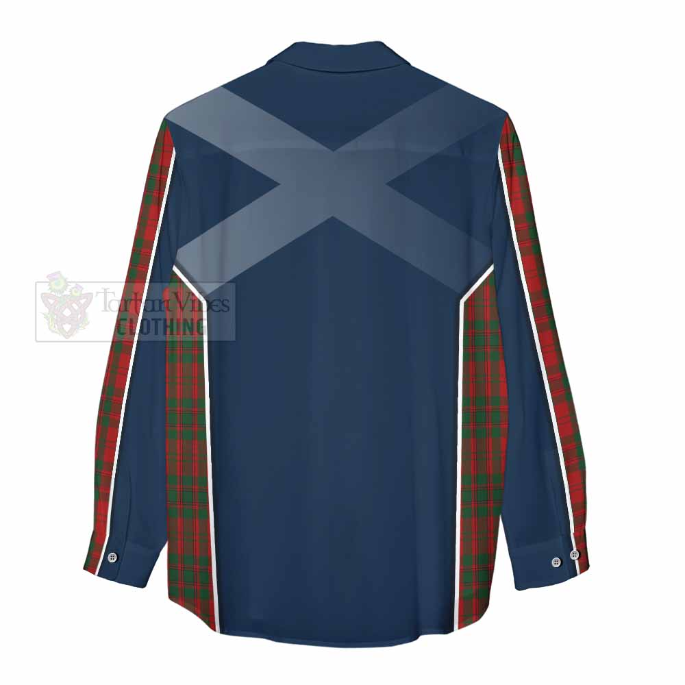 Tartan Vibes Clothing Livingstone (Livingston) Tartan Women's Casual Shirt with Family Crest and Lion Rampant Vibes Sport Style