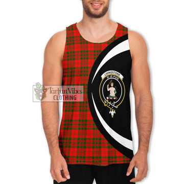 Livingstone Modern Tartan Men's Tank Top with Family Crest Circle Style