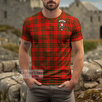 Livingstone Modern Tartan Cotton T-Shirt with Family Crest