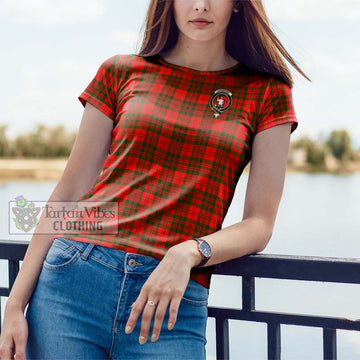 Livingstone Modern Tartan Cotton T-Shirt with Family Crest