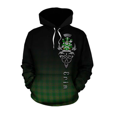Lloyd Irish Clan Cotton Hoodie with Coat of Arms Erin Go Bragh Celtic Inspired Pullover Hoodie XS - Tartan Vibes Clothing