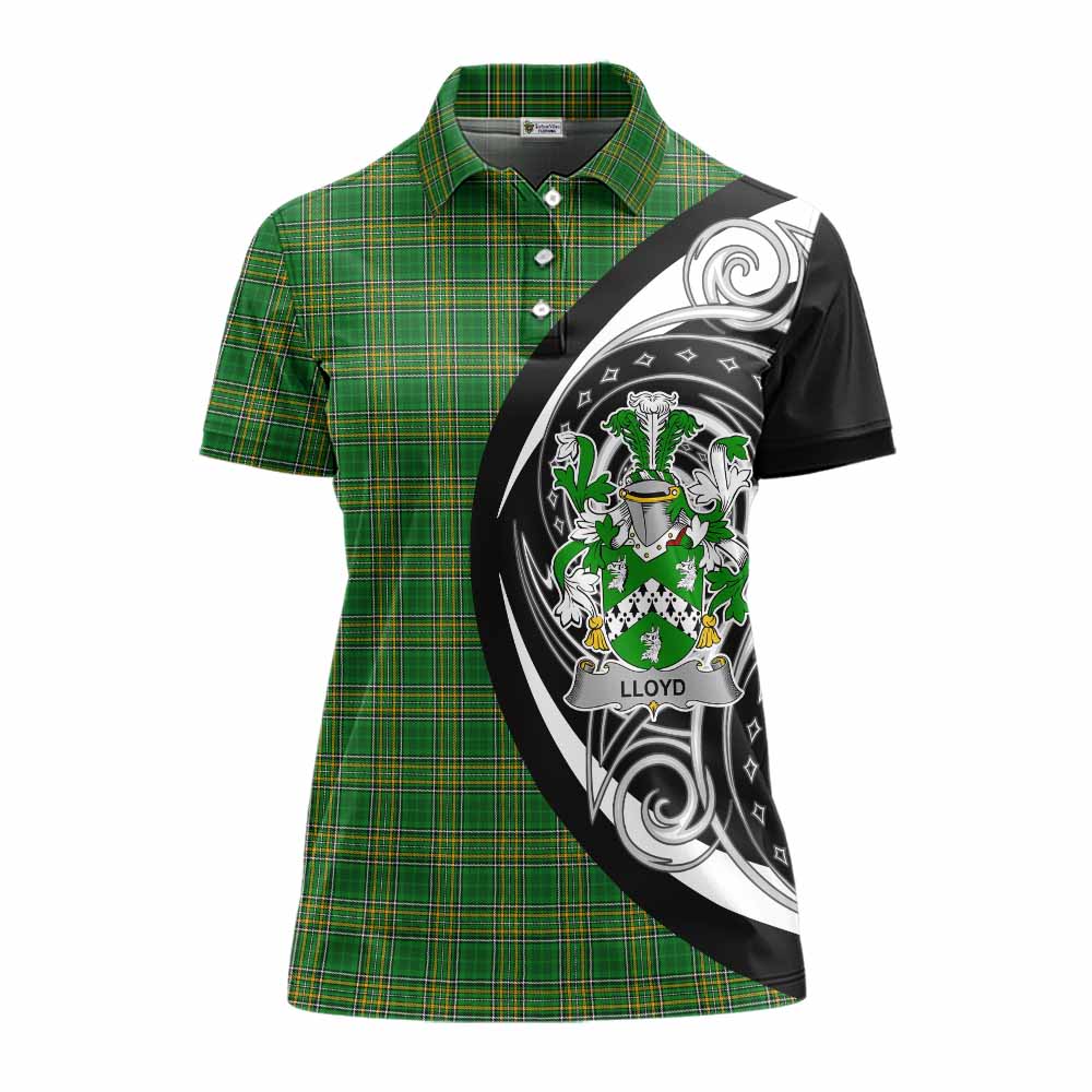 Lloyd Irish Clan Women's Polo Shirt Celtic Circle Style Women - Tartan Vibes Clothing