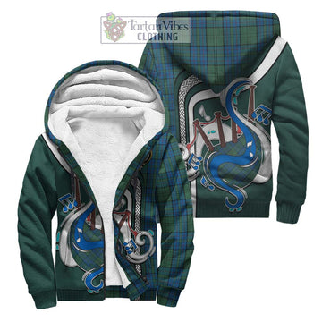 Lockhart Tartan Sherpa Hoodie with Epic Bagpipe Style