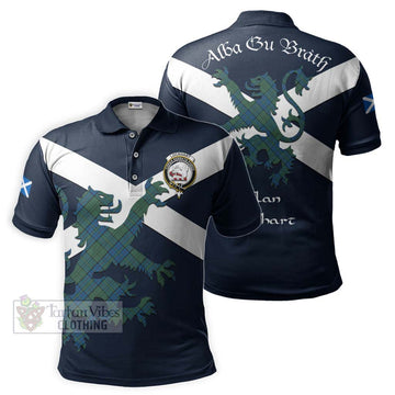 Lockhart Tartan Lion Rampant Polo Shirt Proudly Display Your Heritage with Alba Gu Brath and Clan Name