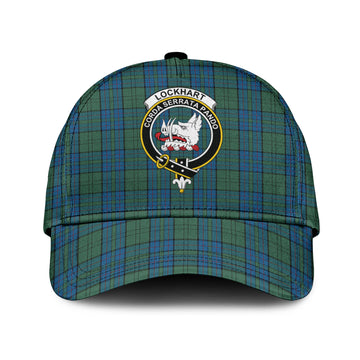 Lockhart Tartan Classic Cap with Family Crest