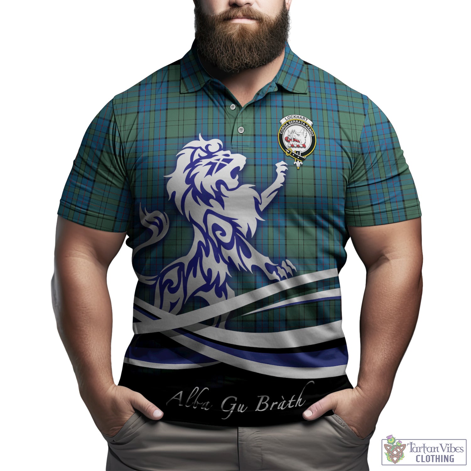 lockhart-tartan-polo-shirt-with-alba-gu-brath-regal-lion-emblem