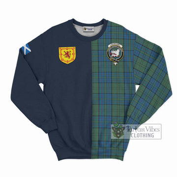 Lockhart Tartan Sweatshirt Alba with Scottish Lion Royal Arm Half Style