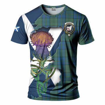 Lockhart Tartan Family Crest T-Shirt Scottish Thistle Celtic Inspired Kid's Shirt - Tartan Vibes Clothing