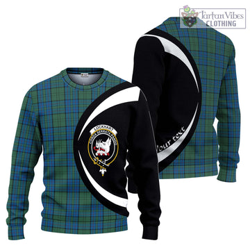 Lockhart Tartan Ugly Sweater with Family Crest Circle Style Unisex - Tartan Vibes Clothing
