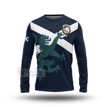 Lockhart Tartan Lion Rampant Long Sleeve T-Shirt Proudly Display Your Heritage with Alba Gu Brath and Clan Name Unisex - Tartan Vibes Clothing