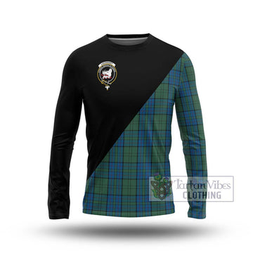 Lockhart Tartan Long Sleeve T-Shirt with Family Crest and Military Logo Style Unisex - Tartan Vibes Clothing