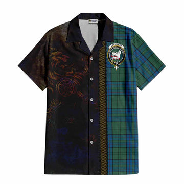 Lockhart Tartan Family Crest Hawaiian Shirt Alba Gu Brath Be Brave Lion Ancient Style Kid - Tartan Vibes Clothing
