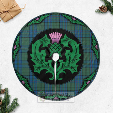 Lockhart Tartan Christmas Tree Skirt Scottish Thistle Style Casual Tree Skirts - Tartan Vibes Clothing