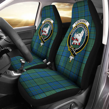 Lockhart Tartan Car Seat Cover with Family Crest One Size - Tartan Vibes Clothing
