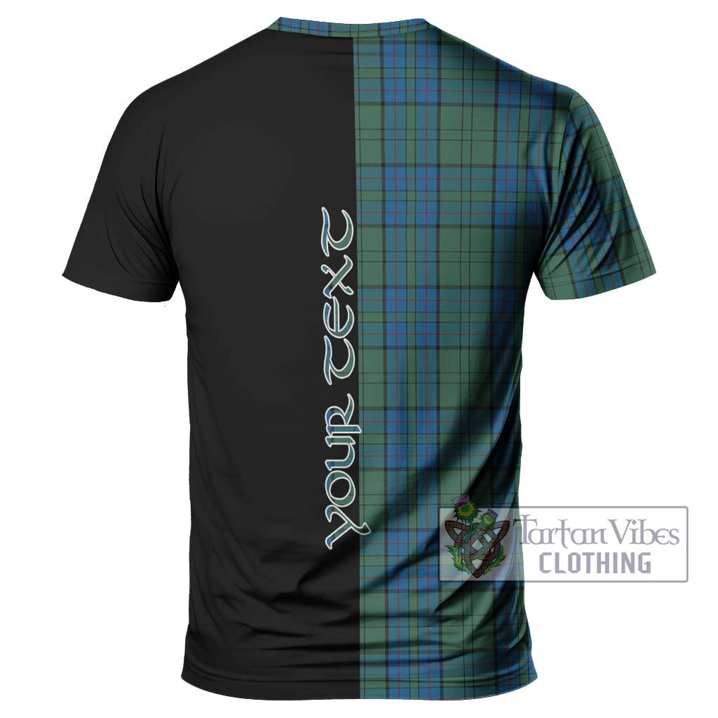 Lockhart Tartan T-Shirt with Family Crest and Half Of Me Style - Tartanvibesclothing Shop