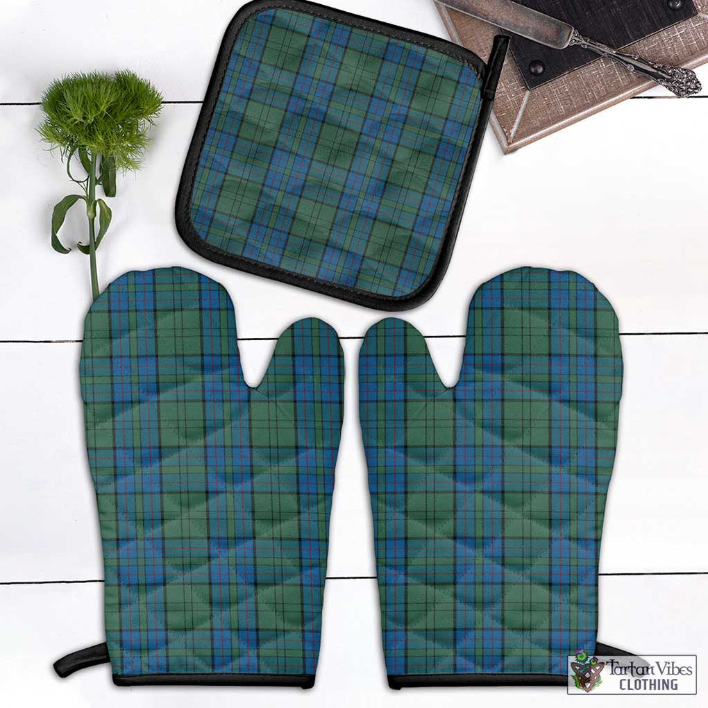 Lockhart Tartan Combo Oven Mitt & Pot-Holder Black - Tartan Vibes Clothing