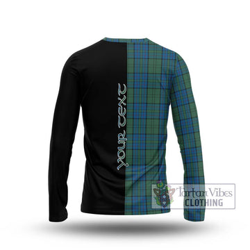 Lockhart Tartan Long Sleeve T-Shirt with Family Crest and Half Of Me Style - Tartan Vibes Clothing