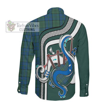 Lockhart Tartan Long Sleeve Button Shirt with Epic Bagpipe Style