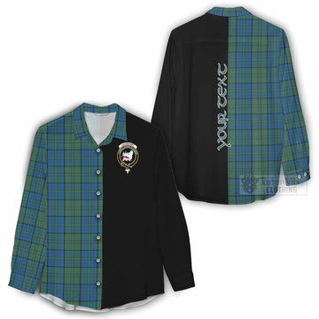 Lockhart Tartan Women's Casual Shirt with Family Crest and Half Of Me Style