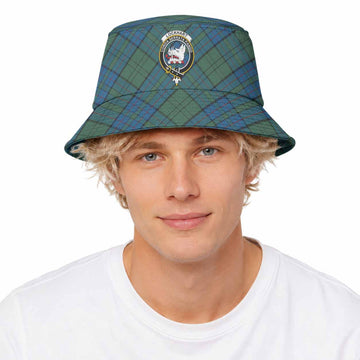Lockhart Tartan Bucket Hat with Family Crest - Tartan Vibes Clothing