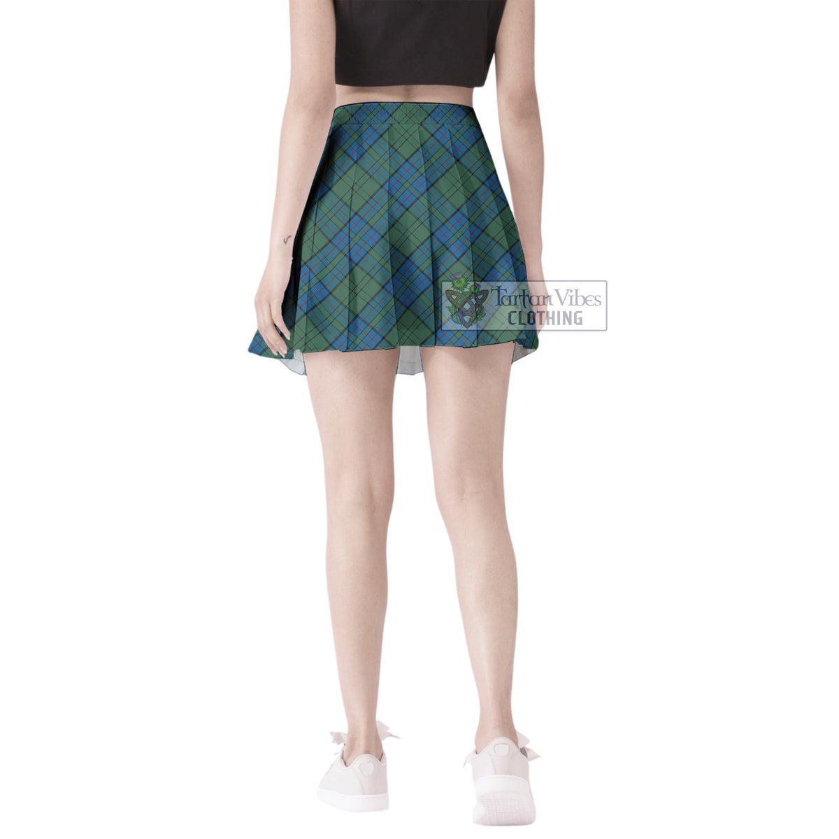 Lockhart Tartan Women's Plated Mini Skirt Cross Style - Tartan Vibes Clothing