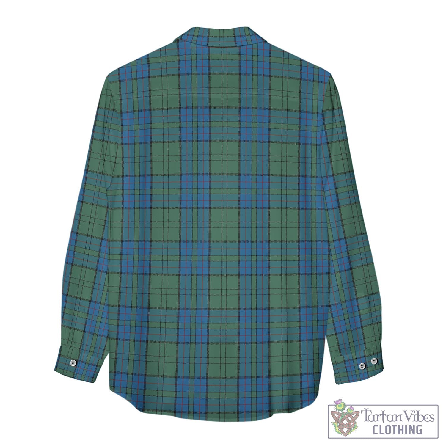 Tartan Vibes Clothing Lockhart Tartan Womens Casual Shirt with Family Crest