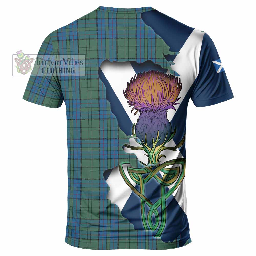 Lockhart Tartan Family Crest T-Shirt Scottish Thistle Celtic Inspired - Tartan Vibes Clothing