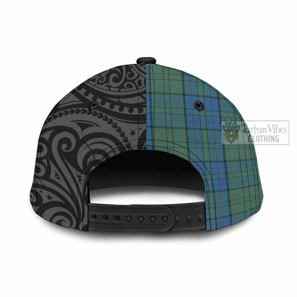 Tartan Vibes Clothing Lockhart Tartan Classic Cap with New Zealand Silver Fern Half Style