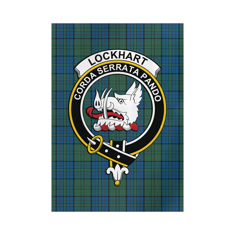 lockhart-tartan-flag-with-family-crest