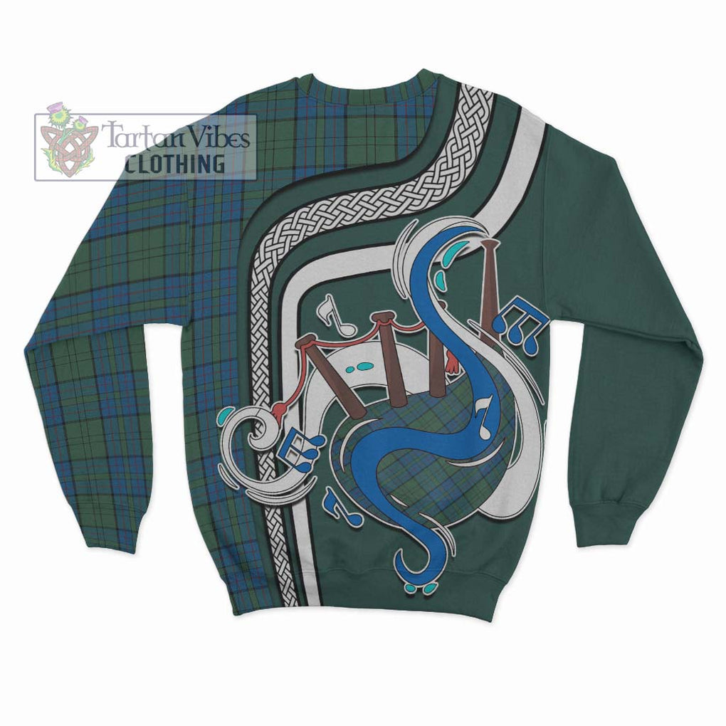 Tartan Vibes Clothing Lockhart Tartan Sweatshirt with Epic Bagpipe Style