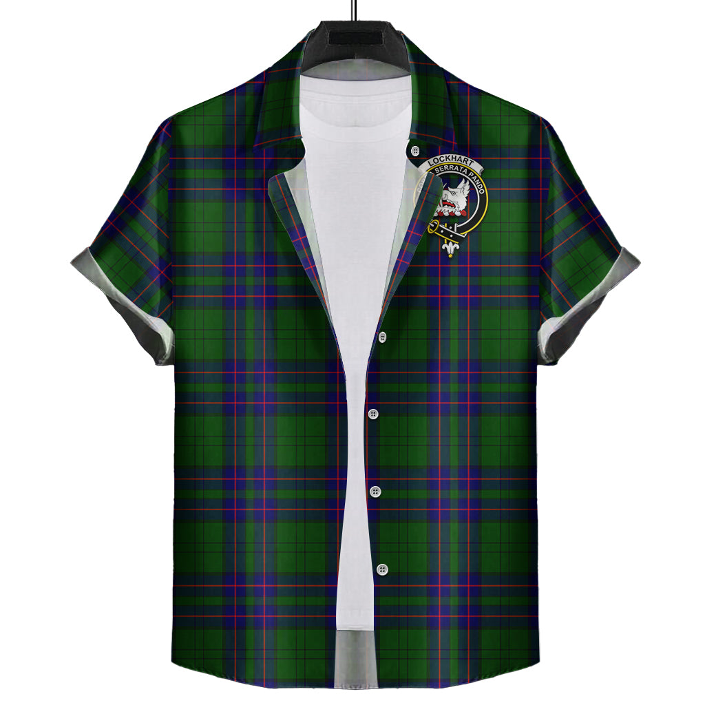 lockhart-modern-tartan-short-sleeve-button-down-shirt-with-family-crest