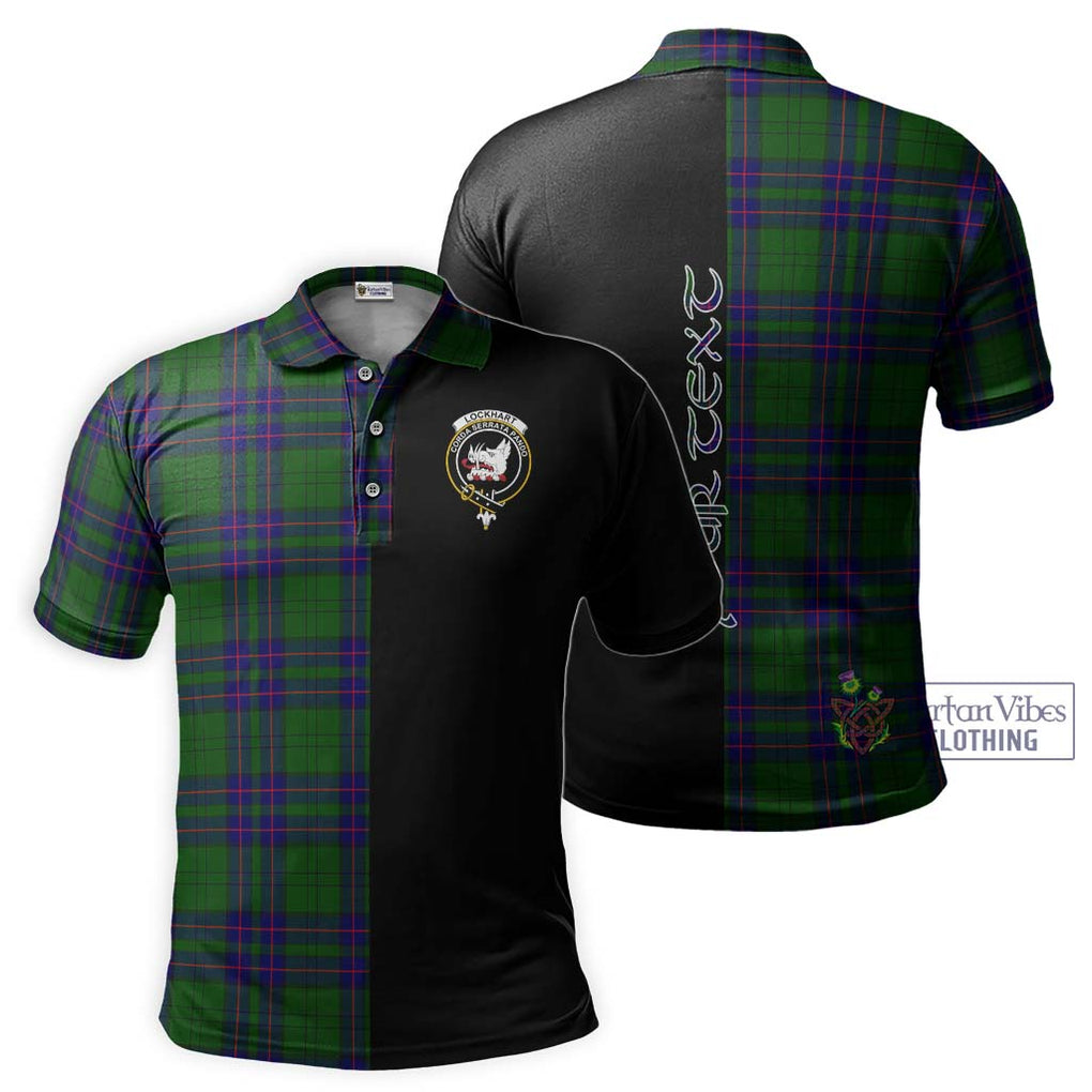 Lockhart Modern Tartan Polo Shirt with Family Crest and Half Of Me Style Kid - Tartanvibesclothing Shop