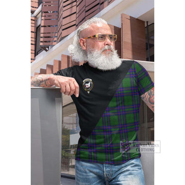 Lockhart Modern Tartan Cotton T-shirt with Family Crest and Military Logo Style