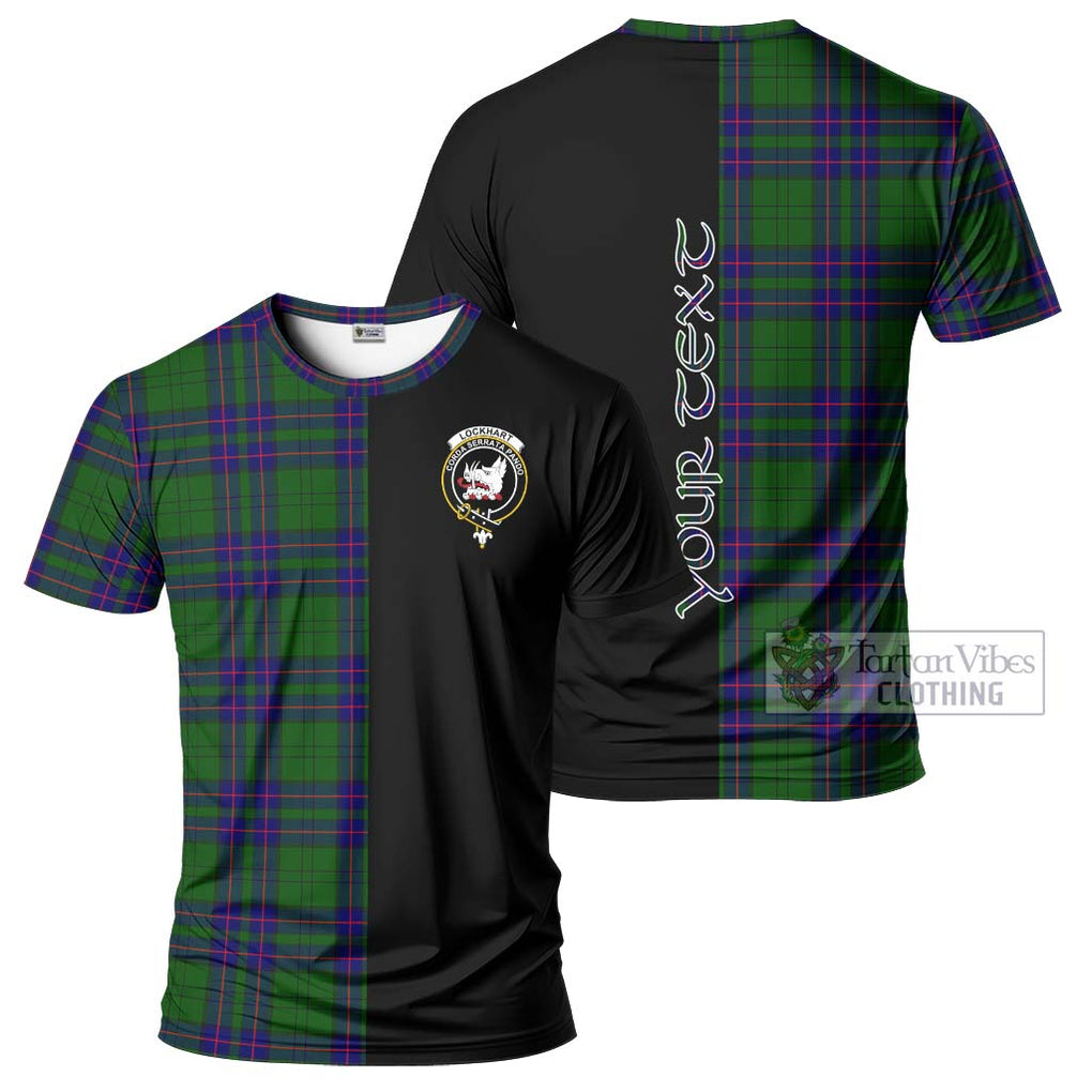 Lockhart Modern Tartan T-Shirt with Family Crest and Half Of Me Style Kid's Shirt - Tartanvibesclothing Shop