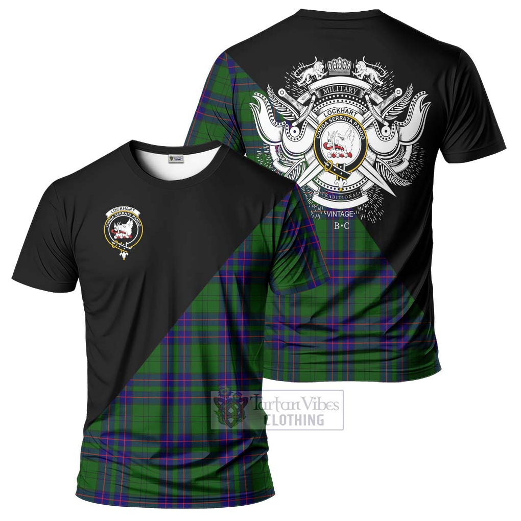 Lockhart Modern Tartan T-Shirt with Family Crest and Military Logo Style Kid's Shirt - Tartanvibesclothing Shop