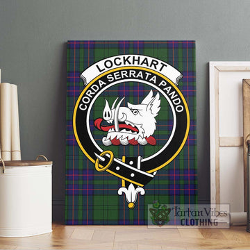 Lockhart Modern Tartan Canvas Print Wall Art with Family Crest