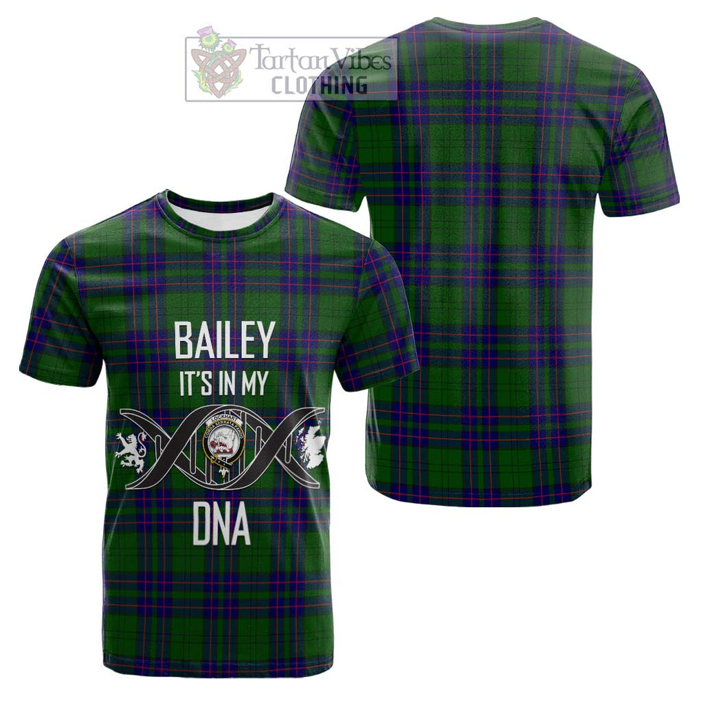 Tartan Vibes Clothing Lockhart Modern Tartan Cotton T-shirt with Family Crest DNA In Me Style