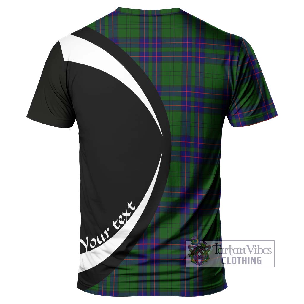 Tartan Vibes Clothing Lockhart Modern Tartan T-Shirt with Family Crest Circle Style