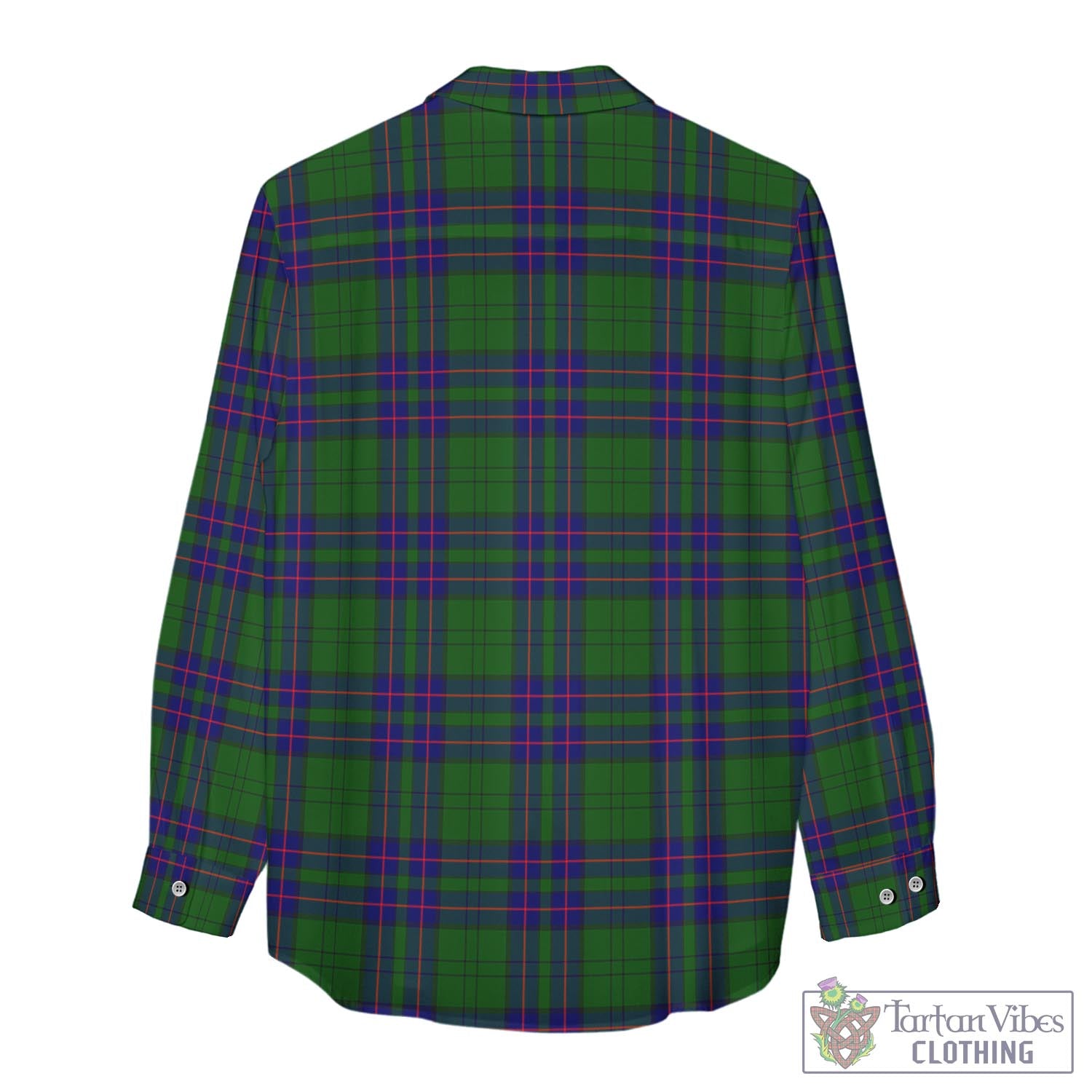 Tartan Vibes Clothing Lockhart Modern Tartan Womens Casual Shirt with Family Crest