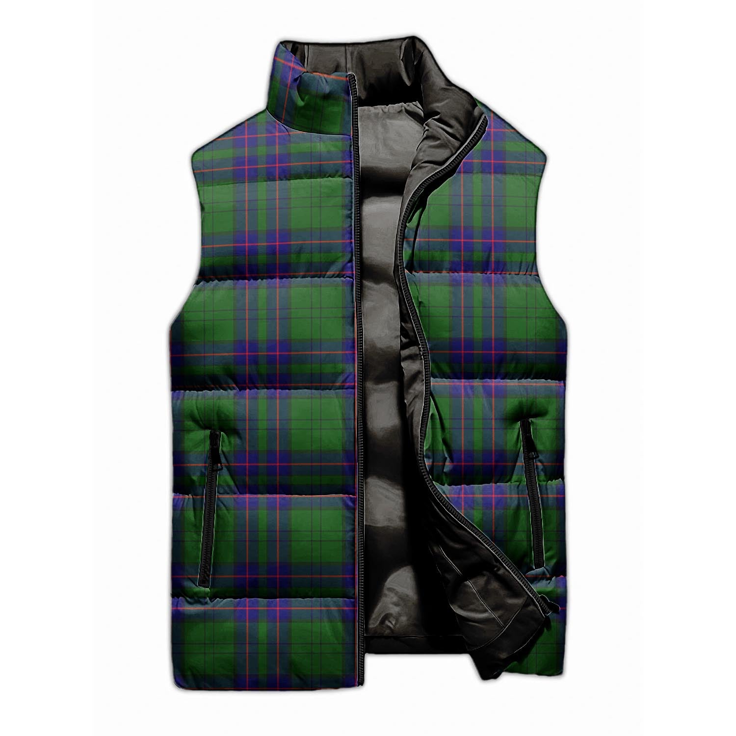 Lockhart Modern Tartan Sleeveless Puffer Jacket - Tartanvibesclothing